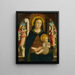 The Virgin and Child enthroned with two angels - Giovanni Mazone — framed artwork on a wall
