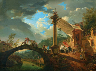 A procession interrupted by a storm - Giovanni Migliara — artwork view
