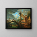 A procession interrupted by a storm - Giovanni Migliara — framed artwork on a wall