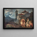 Figures at the entrance of a church - Giovanni Migliara — framed artwork on a wall