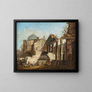 Le Forum Romain - Giovanni Migliara — framed artwork on a wall