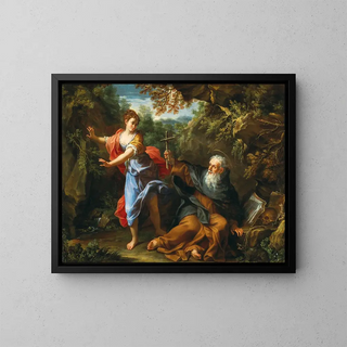 The Temptation of Saint Anthony - Giovanni Odazzi — framed artwork on a wall