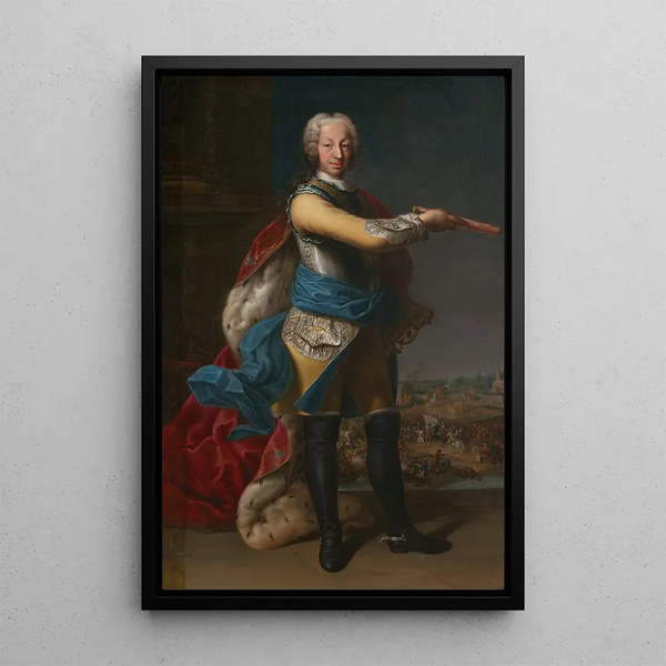 Portrait Painting of Charles-Emmanuel III of Sardinia 1701-1773 - Giovanni Panealbo — framed artwork on a wall