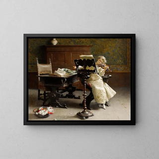 The Violinist - Giovanni Paolo Bedini — framed artwork on a wall