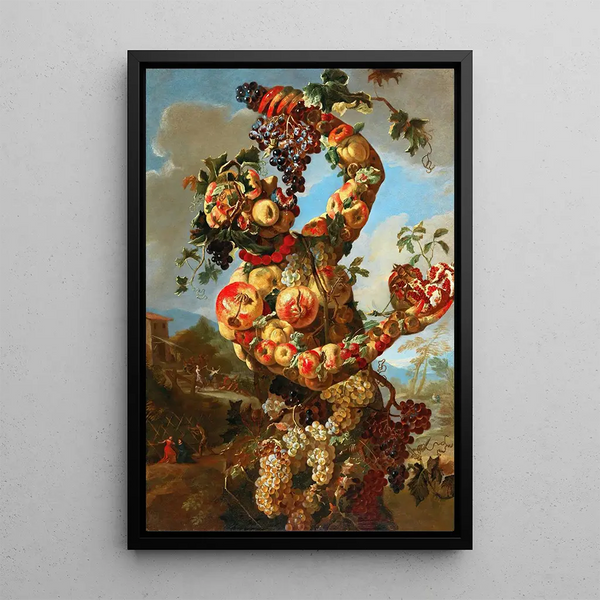 Allégorie anthropomorphique de l'Automne - Giovanni Paolo Castelli — framed artwork on a wall
