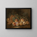 Peaches and grapes on a sideboard - Giovanni Paolo Castelli — framed artwork on a wall
