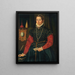 Portrait of a noble woman - Giovanni Paolo Lolmo — framed artwork on a wall