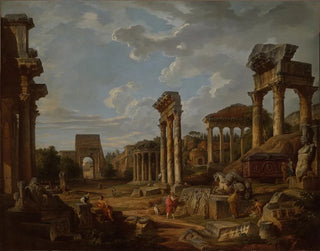 A Caprice of the Roman Forum - Giovanni Paolo Panini — artwork view