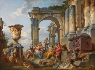 Un caprice avec saint Pierre prêchant aux Romains - Giovanni Paolo Panini — artwork view