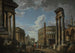 An architectural caprice with figures among Roman ruins - Giovanni Paolo Panini — artwork view