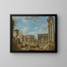 Caprice sur les monuments romains avec le Colisée et l'arc de Constantin - Giovanni Paolo Panini — framed artwork on a wall
