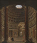 Interior of the Pantheon in Rome - Giovanni Paolo Panini — artwork view