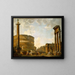 Caprice romain: The Colosseum and other monuments - Giovanni Paolo Panini — framed artwork on a wall