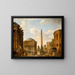 Roman Caprice: The Pantheon and other monuments - Giovanni Paolo Panini — framed artwork on a wall