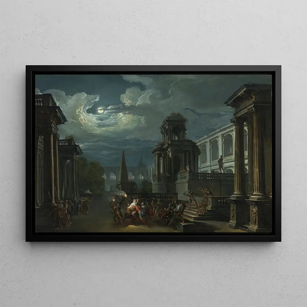 L'Enlèvement d'Hélène - Giovanni Paolo Panini — framed artwork on a wall