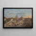 View of Piazza del Popolo, Rome - Giovanni Paolo Panini — framed artwork on a wall