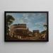 View of the Colosseum and the Arch of Constantine - Giovanni Paolo Panini — framed artwork on a wall