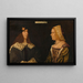 Double portrait of a young man and a young woman - Giovanni Paolo d'Agostino — framed artwork on a wall