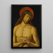The Christ as Man of Sorrows - Giovanni Santi — framed artwork on a wall
