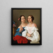Portrait of the Luschin Sisters - Giovanni Schiavoni — framed artwork on a wall