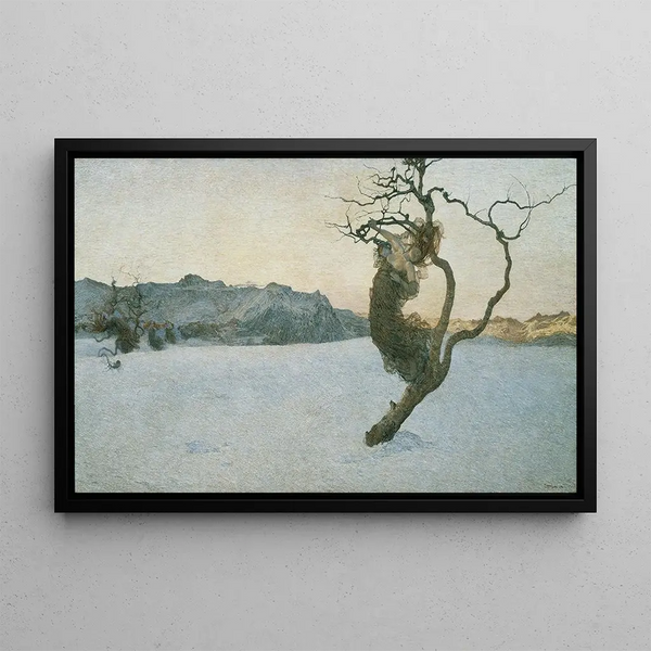 Les Mauvaises Mères - Giovanni Segantini — framed artwork on a wall