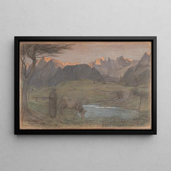 Study for La Vita - Giovanni Segantini — framed artwork on a wall