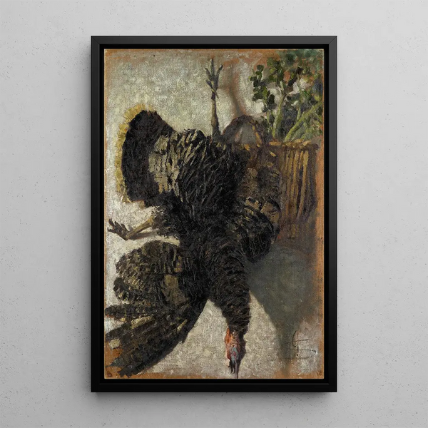 Hanging Turkey Painting - Giovanni Segantini — framed artwork on a wall