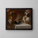 Herod and Herodias with the head of Saint John the Baptist - Giovanni Stefano Danedi — framed artwork on a wall