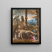 Pietà Painting - Giovanni di Lorenzo Larciani — framed artwork on a wall