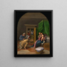 Saint Luke drawing the Virgin and Child Jesus - Girolamo da Carpi — framed artwork on a wall