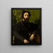 Portrait of a Musician - Girolamo Mazzola Bedoli — framed artwork on a wall