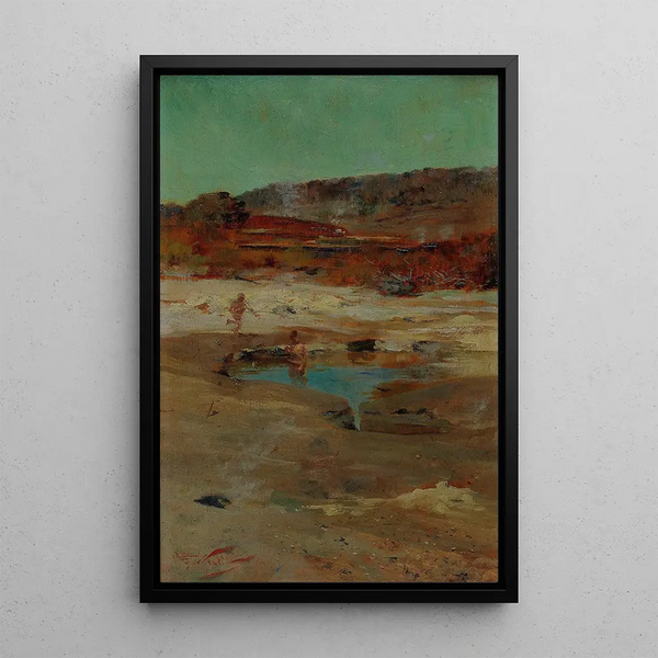 À Rotorua - Girolamo Nerli — framed artwork on a wall