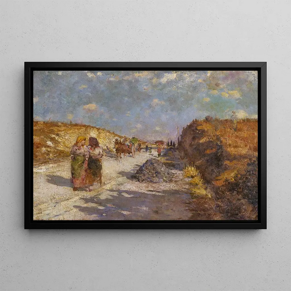 Market Day in Rome - Girolamo Nerli — framed artwork on a wall