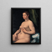 A seated woman - Girolamo Siciolante da Sermoneta — framed artwork on a wall