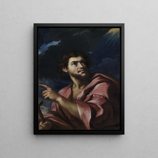 Saint Jean-Baptiste - Girolamo Troppa — framed artwork on a wall
