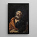Saint Peter Penitent - Girolamo Troppa — framed artwork on a wall