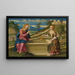 The Christ and the Samaritan Woman - Girolamo da Santacroce — framed artwork on a wall