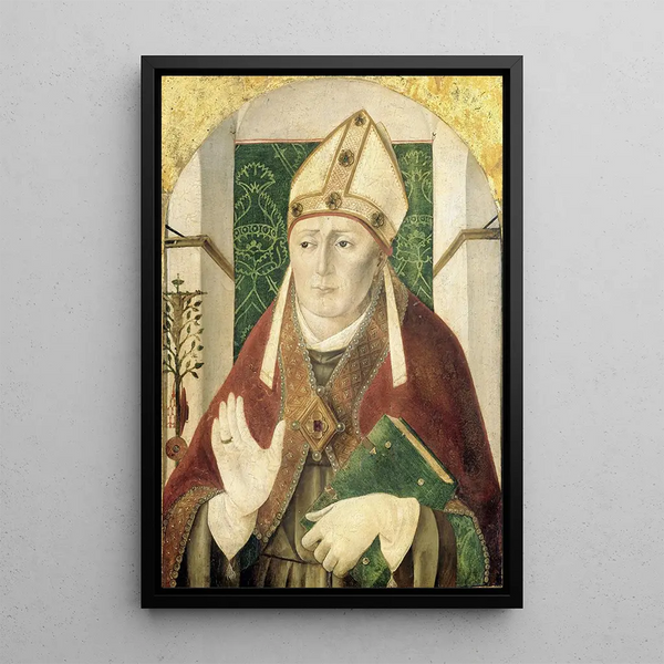Saint Bonaventure - Girolamo da Treviso — framed artwork on a wall