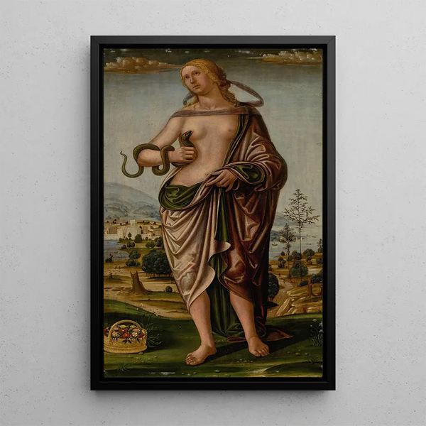 Cleopatra and the aspic - Girolamo di Benvenuto — framed artwork on a wall