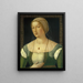 Portrait of a young woman - Girolamo di Benvenuto — framed artwork on a wall