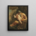 Saturn Devouring His Son - Giulia Lama — framed artwork on a wall
