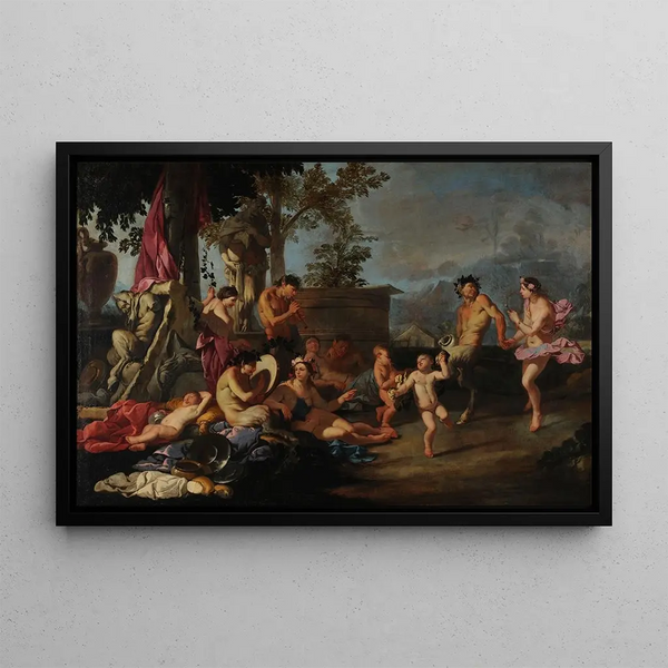 Bacchanale - Giulio Carpioni — framed artwork on a wall