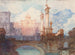 a painting of a bridge over water in front of a palace - Giulio Ferrari — artwork view