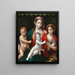 The Virgin and Child with Saint John the Baptist and Saint Catherine of Alexandria - Giulio Francia and Workshop — framed artwork on a wall