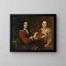 Self-portrait of the artist painting his wife - Giulio Quaglio I — framed artwork on a wall