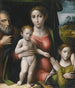 The mystical marriage of Saint Catherine - Giulio Raibolini — artwork view