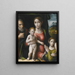 The mystical marriage of Saint Catherine - Giulio Raibolini — framed artwork on a wall