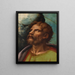 Head of a Saint - Giulio Romano — framed artwork on a wall