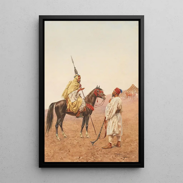 Asking for the way - Giulio Rosati — framed artwork on a wall