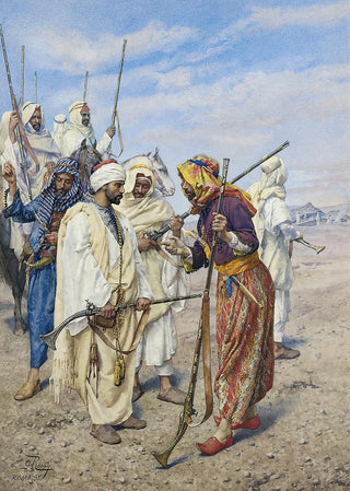 Giulio Rosati - Bedouins preparing a raiding party.webp